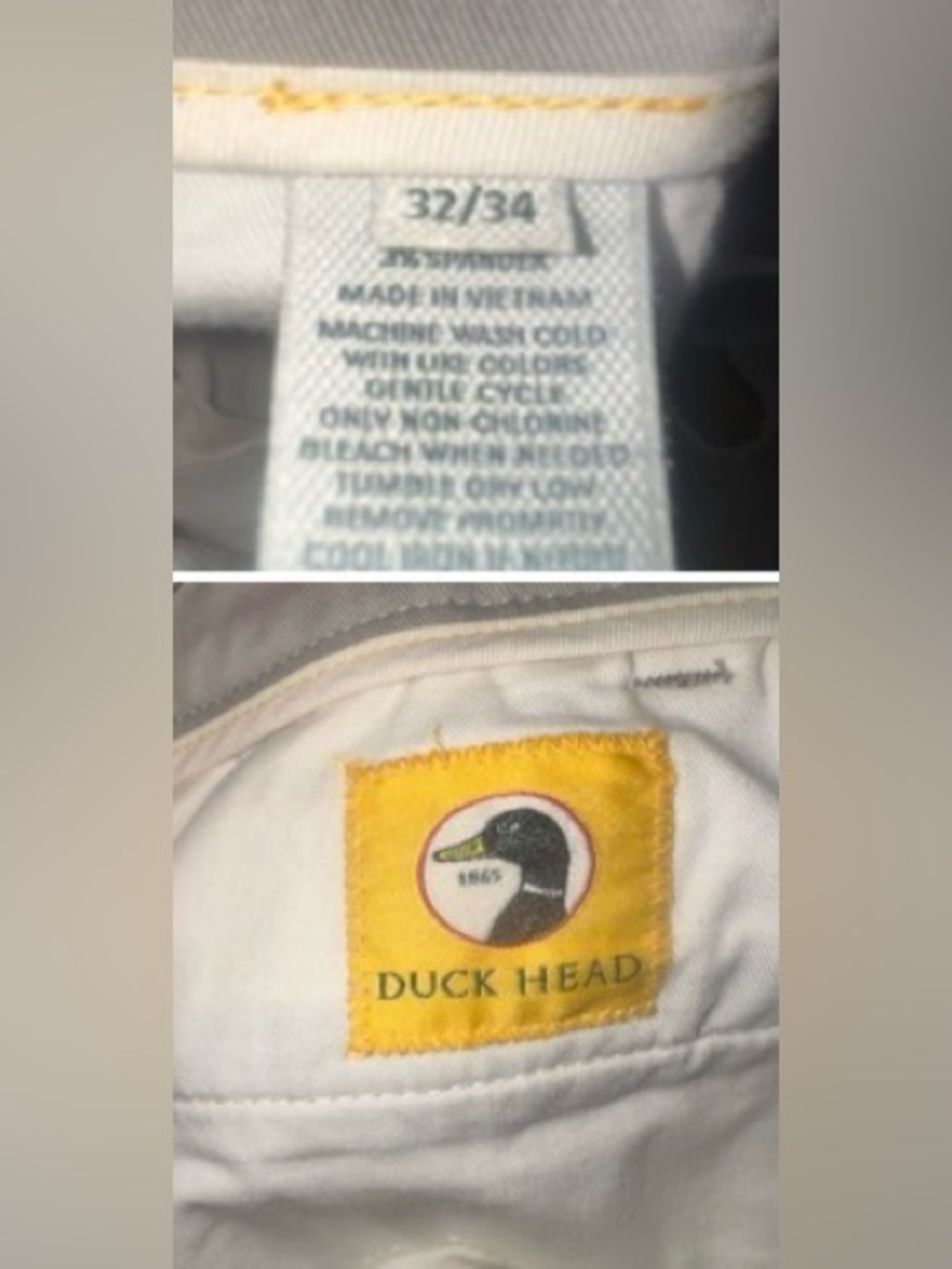 DUCK HEAD khaki chino dress pants pants men’s size 32 X 34 - Picture 17 of 17